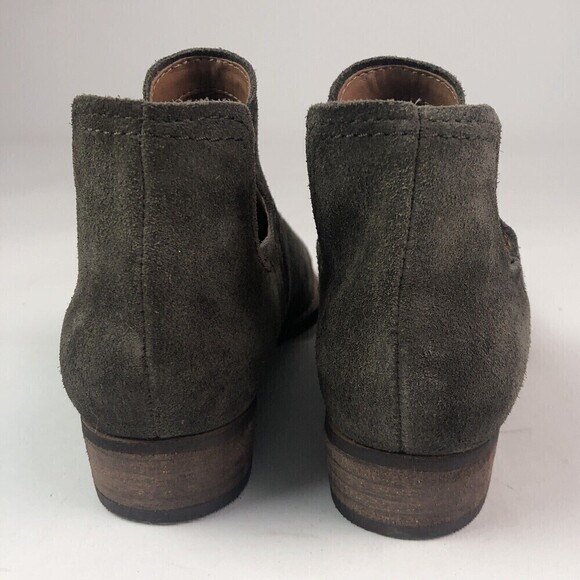 Zodiac Agatha Suede Western Ankle Botties size 6 Olive Cowgirl festival boho - Picture 5 of 11